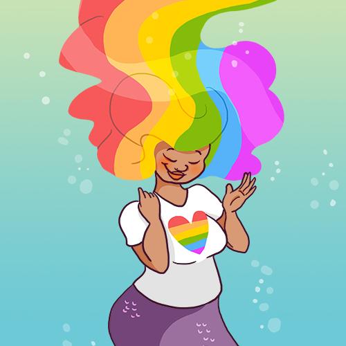 daniela schreiter comic Fuchskind Pride pride month pridemonth rainbow lgbtqai mermaid 