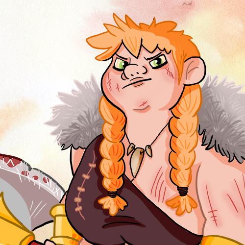 daniela schreiter comic Fuchskind Lex Arcana DnD Dungeons DRagons Warrior female barbarian woman viking ttrpg pen and paper character design